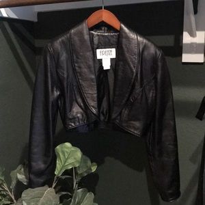 Firenze Santa Barbara Cropped Leather Jacket